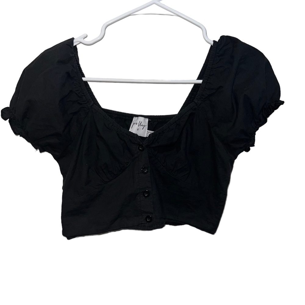 Princess Polly Black Abe Crop Top - Picture 3 of 6